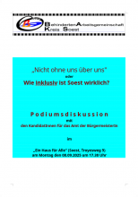 Flyer zur Podiumsdiskussion