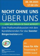 Plakat der Podiumsveranstaltung